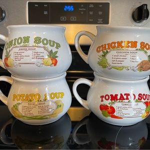Set of 4 Soup Mugs